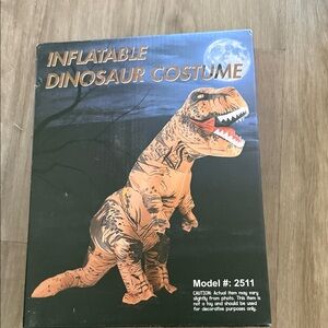 Brand new.  Adult unisex.  Inflatable Dinosaur Costume - Orange  Halloween